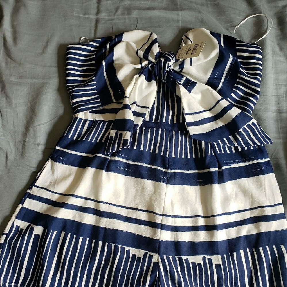 Blue & white Romper